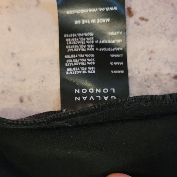 Galvan London Womens Infinity Embellished Mixed Media Black Jumpsuit - Picture 13 of 16